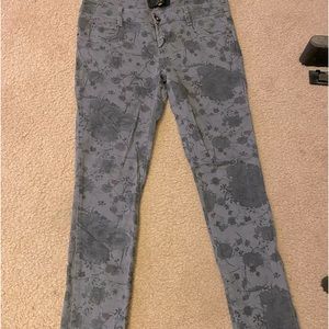 Urban outfitters floral print skinny jeans